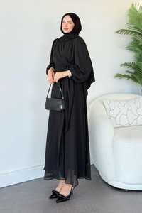 Vêtements islamiques modestes confortables pour Jilbab Hijab Abaya pour adultes de grande taille à manches longues respirant motif solide Simple - Product Image 3
