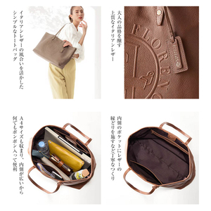 House of Florence túi tote lớn bằng da thật - Product Image 5