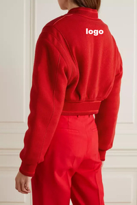 Chaqueta Bomber de Manga Larga con Cuello Alto y Corte Recortado de Alta Calidad para Otoño, Estilo Universitario, Unisex, Chaquetas de Béisbol para Hombre - Product Image 4