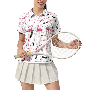 ODM เสื้อโปโลสำหรับเล่นกอล์ฟของผู้หญิงเสื้อโปโลแห้งเร็วระบายอากาศได้ดีปักโลโก้ได้ตามต้องการ - Product Image 2