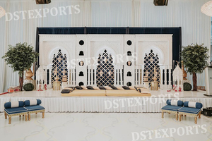 Tema Srilankan escenario abierto boda Mandap decoración Mandap abierto para escenario de boda malasio boda hindú FRP escenario Mandap abierto - Product Image 6