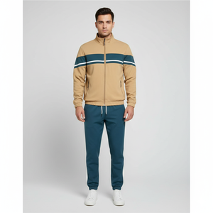 ชุดวอร์มออกกำลังกายสำหรับออกกำลังกายผ้าคอตตอนซักด้วยกรดชุด100% พิมพ์ลายผ้าลอกลายความร้อนกางเกงวิ่งจ็อกเกอร์น้ำหนักมาก - Product Image 1