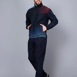 Conjunto de chándal deportivo personalizado para hombre, chaqueta y pantalones con cremallera, traje de dos piezas, ropa de entrenamiento deportivo, ropa deportiva de moda al por mayor - Product Image 3