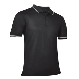 Polo de sport pour arbitre avec bordure marine et blanche, panneau latéral en maille, fabriqué par HS 2026 - Product Image 3