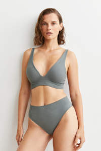 Soutien-gorge de sport de yoga à séchage rapide respirant et confortable pour femmes ensembles de deux pièces personnalisés en vert grande taille sans couture - Product Image 2