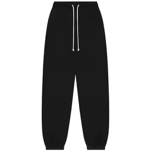 <b>Light</b> Washed Plain 100% Cotton Anti-Wrinkle <b>Trousers</b> Sweatpants Men's Casual Streetwear Brand New Fashion Custom Breathable - Product Image 2