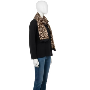 Ethnic Scarves with Leopard Pattern and Silk Screen Printing Soft Lightweight Fashion Accessory Wear Shawl Scarf Wrap - Product Image 3