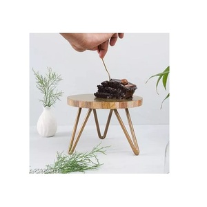 Support à gâteau rond en bois, plateau à gâteau pour centre de table, desserts, offrant une hauteur élégante et un affichage équilibré pour les événements - Product Image 4