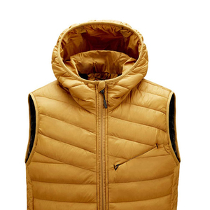 Veste bouffante sans manches avec fermeture éclair pour l'hiver, légère et chaude, de haute qualité personnalisée par OEM Veste bouffante sans manches pour hommes de taille personnalisée - Product Image 4