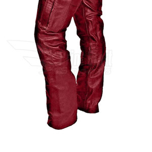 กางเกงวอร์มหนังผู้ชายกระดุมสีพื้นสไตล์ลำลองมีลายเรียงซ้อนน้ำหนักเบาสำหรับใช้งานกลางแจ้ง - Product Image 6