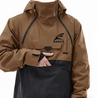 Veste coupe-vent unisexe personnalisée pour l'hiver, grande taille, respirante, avec fermeture éclair, capuche, poches latérales zippées, veste imperméable matelassée