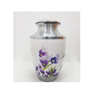 Urna de cremación de Metal personalizable europea de gran capacidad, urna para adultos hecha a mano para cenizas humanas, exhibición funeraria conmemorativa decorativa - Product Image 3