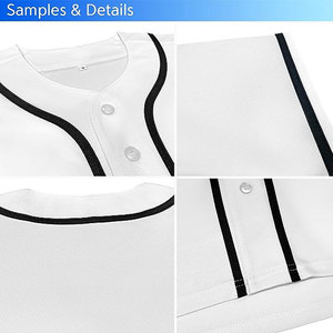 Conjunto de camiseta de béisbol de malla de poliéster y algodón barato de alta calidad personalizado sublimación al por mayor camiseta de béisbol sólida para hombre - Product Image 5