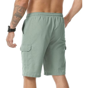 Wholesale <b>Lightweight</b> <b>Men's</b> <b>Shorts</b> Comfortable Elastic Waist Hot <b>Shorts</b> 100% Cotton Mid Waist for Online Sale - Product Image 1