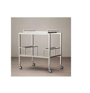 รถเข็นสแตนเลสและหินอ่อนพร้อมล้อสำหรับตกแต่ง2023เสิร์ฟสำหรับบ้านและโรงแรม - Product Image 5