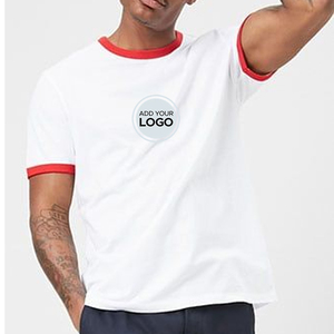 Camisetas personalizadas impresas personalizadas Camiseta de manga corta con cuello redondo sólido de gran tamaño para hombre - Product Image 4