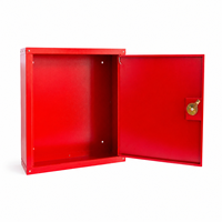 Armoire murale en acier inoxydable rouge pour système de dérouleur de tuyau d'incendie, facile à utiliser et à installer, personnalisable, ensemble complet pour
