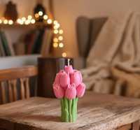 Vela Aromática en Frasco de Vidrio con Cera de Parafina Hecha a Mano, con Aroma a Tulipanes, al Mejor Precio, para Bodas, Decoración del Hogar y Regalos