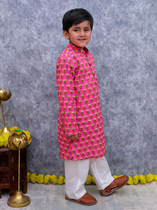Conjunto Kurta de pijama de algodón de excelente calidad para niños | Traje étnico cómodo de fabricante indio - Product Image 4