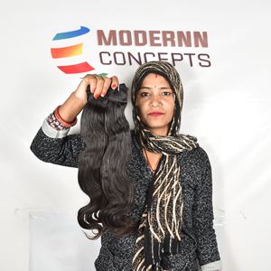 100% non traité noir naturel vague indienne Bodywave Extensions de cheveux humains pas cher faisceaux bruts lâche tissage profond Afro vague boucles - Product Image 2