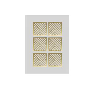 Wholesale High Quality Round <b>Marble</b> <b>Coaster</b> Set of 4 Aluminium <b>coaster</b> Set Round Natural <b>Coasters</b> with Round Gold Soft Edges - Product Image 6