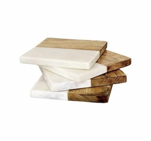 Wholesale Price Tea Cup <b>Coasters</b> <b>For</b> <b>Drinks</b> Luxury Wood Resin <b>Coaster</b> Office Coffee Dining Party Custom Tea <b>Coaster</b> Wedding - Product Image 1