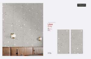 กระเบื้องพอร์ซเลนอินเดียเกรดพรีเมียมลายเทอร์ราซโซ่สีเทา LIBEE ผิวแบบแกะสลัก - Product Image 3