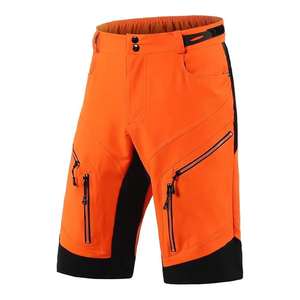 Shorts de travail de sécurité haute visibilité pour hommes, couleur unie, toile 100 % polyester, écologiques, respirants, anti-plis, séchage rapide - Product Image 1
