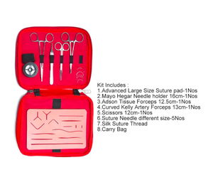 Modelo avanzado Manual Fuente de alimentación Kit completo de práctica de sutura Base para estudiantes de medicina Instrumentos quirúrgicos Entrenamiento de silicona - Product Image 2