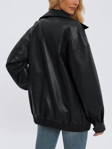 Chaqueta de Motocicleta de Invierno para Mujer, de Piel de Oveja Genuina, Diseño Personalizado de Alta Calidad, Forro de Algodón, Bordado con Rayas - Product Image 4