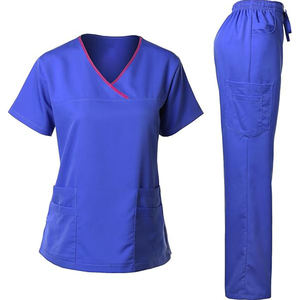 Unisex Elasticity Spandex Worsted Fabric Quick Dry Stretch Zipper <b>Doctor</b> Scrubs <b>Set</b> with Needle Detection and Seamless Fusing - Product Image 4