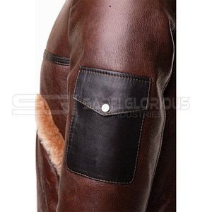 Material de cuero de alta venta, ropa de hombre, chaqueta de cuero, nuevo diseño, transpirable, cómoda, chaqueta de cuero para hombre de calle alta - Product Image 5