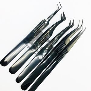 Pinzas para extensión de pestañas profesionales, pinzas para forro, mango de acero inoxidable sostenible, hecho a mano, visón - Product Image 3