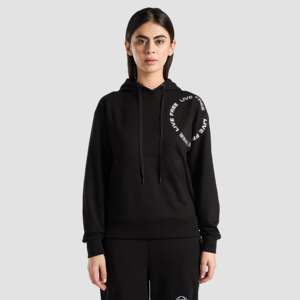 Sweat à capuche décontracté respirant en maille noire – Coupe classique - Product Image 2