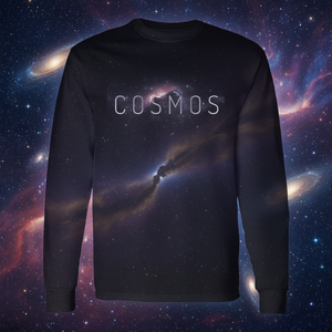 Camiseta de manga larga Cosmos Universe con diseño científico para amantes del espacio, color negro - Product Image 3