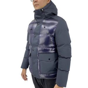 Blouson aviateur pour homme en toile imperméable d'hiver, style urbain, anti-plis, fermeture éclair sur le devant, vente en gros - Product Image 2