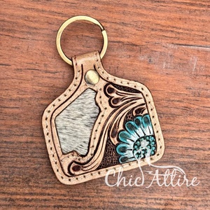 Llavero de cuero recién llegado con herramientas manuales Llaveros de cuero de vaca real Llavero elegante Llavero de gran oferta con estilo - Product Image 1