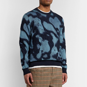 Pull-over d'hiver à col ras du cou pour hommes avec logo personnalisé Tricot à motif jacquard respirant Pulls décontractés avec design personnalisé - Product Image 2