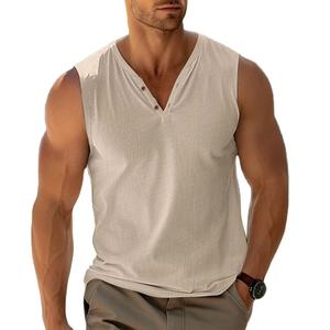 <b>Men's</b> Breathable Eco-Friendly Polyester Knitted Casual <b>Tank</b> <b>Tops</b> 2026 New Single-Breasted Vest O-Neck High Street Style - Product Image 4