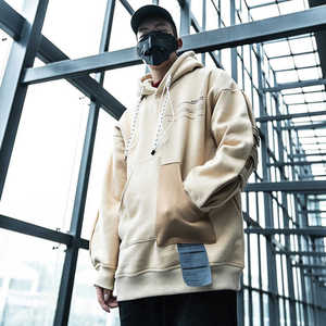 Killwinner Sudadera con capucha de tendencia de gran tamaño Europa y América Calle Casual Algodón Contraste Color Costura Sudaderas con capucha originales - Product Image 6