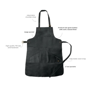 Cow Split Fire Resistant Barbeque Industrial Safety Clothing Leather Welding <b>Apron</b> LPN-0088 - Product Image 3