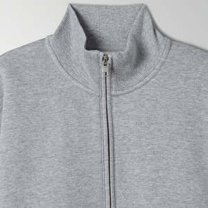 Sudadera acogedora de lana de algodón con media cremallera para mujer, ropa de calle con forro frontal 100% algodón, logotipo personalizado, cuarto de cremallera, caída Otoño/Invierno - Product Image 2