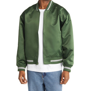 Chaqueta Deportiva de Invierno Personalizada al por Mayor, Chaqueta Universitaria Blanca y Azul, Chaqueta de Béisbol Personalizada para Hombre, Chaqueta Gruesa Impermeable de Lona - Product Image 6