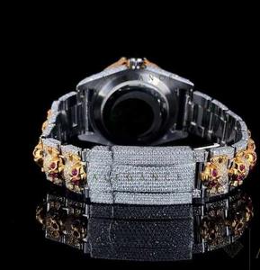 Montre Hip Hop Antique de qualité supérieure avec cadran crâne en diamant Moissanite VVS1 Mouvement automatique Pièce de mode pour hommes femmes - Product Image 3