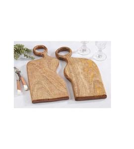 เขียงสำหรับหั่นผักธรรมชาติขัดเงาสีน้ำตาลใช้ในครัว - Product Image 2