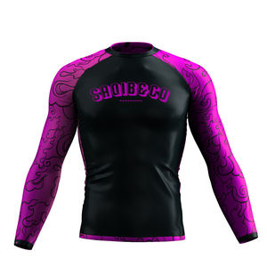 Compresión personalizada Bjj Men Rash Guard, gran oferta de camisetas de entrenamiento físico y ropa de artes marciales para hombres - Product Image 5
