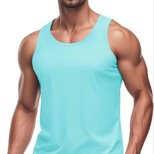 Camisetas sin mangas de entrenamiento de talla grande para hombre, camisetas deportivas acanaladas para culturismo, gorra con tirantes, camiseta muscular con bolsillo, transpirable, sin mangas, gimnasio - Product Image 1
