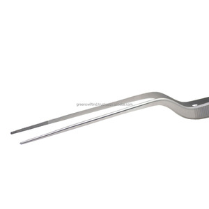 Professional Culinary Plating Tweezers Customized Food Clamp Tongs Stainless Steel Kitchen Offset Tweezers <b>Chef</b> Decorating Food - Product Image 5