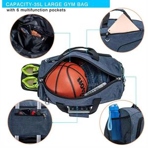 กระเป๋าออกกำลังกายกันน้ำสำหรับผู้ชายและผู้หญิงกระเป๋าใส่ของสำหรับเดินทางข้ามคืนสำหรับเล่นกีฬาโยคะฟิตเนสออกแบบโลโก้ได้ตามที่ต้องการ - Product Image 5