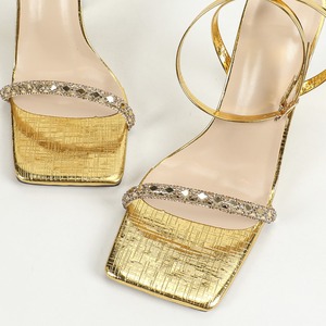 Zapatos de Tacón Alto con Brillantina para Mujer, Sandalias de Noche, Zapatos de Vestir para Boda, Zapatos de Tacón de Moda para Mujer - Product Image 3